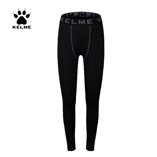 KELME卡尔美 儿童紧身裤 透气运动足球长裤 K15Z737儿童-黑色-薄款