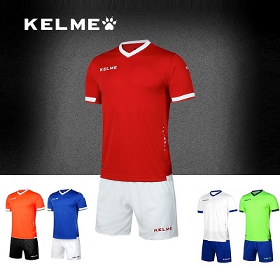 KELME卡尔美 足球服套装短袖新款正品光板球衣团购组队比赛训练服K15Z212